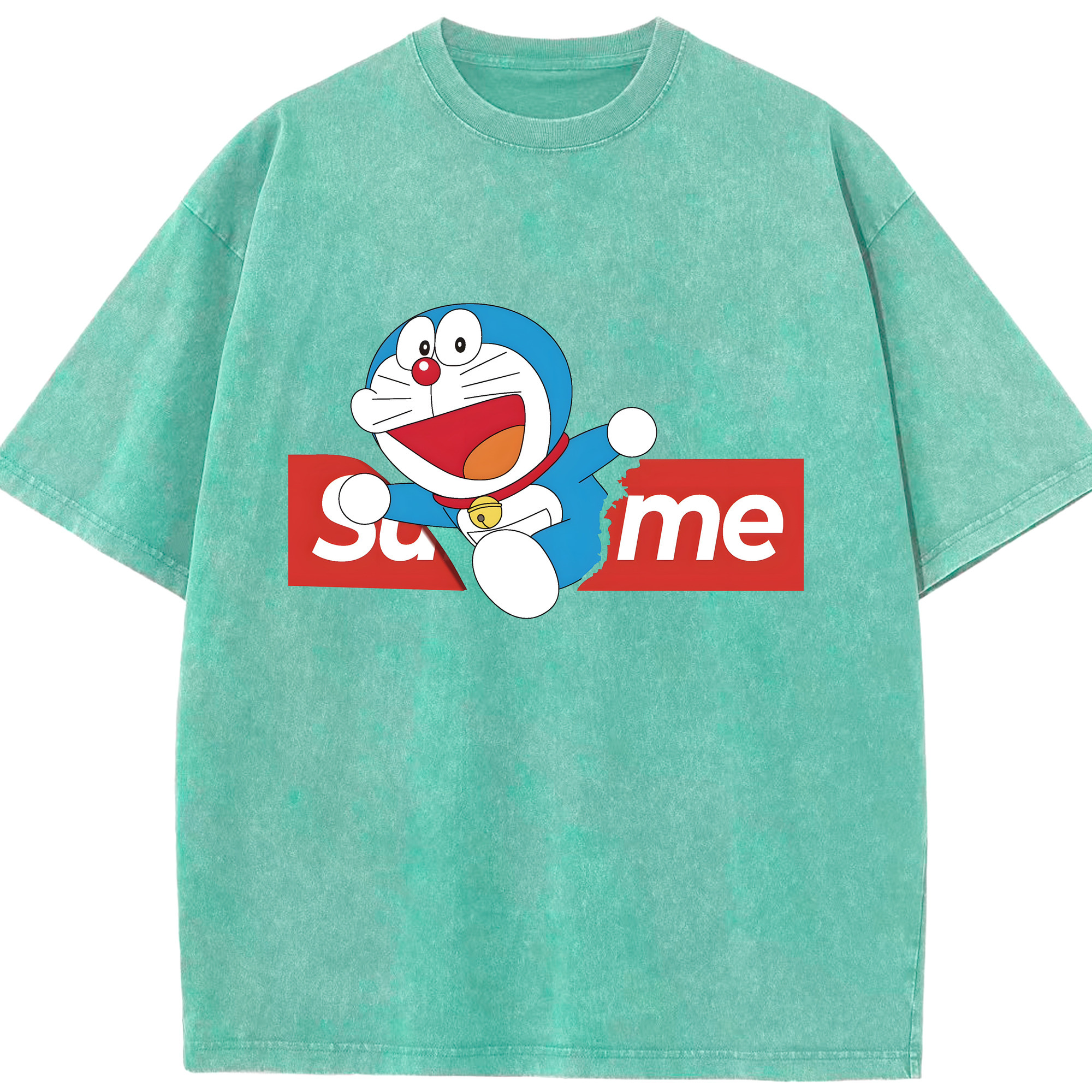 （画像用） ドラえもん Doraemon 綿100% ヴィンテージ風 半袖Tシャツ（フロントプリント）